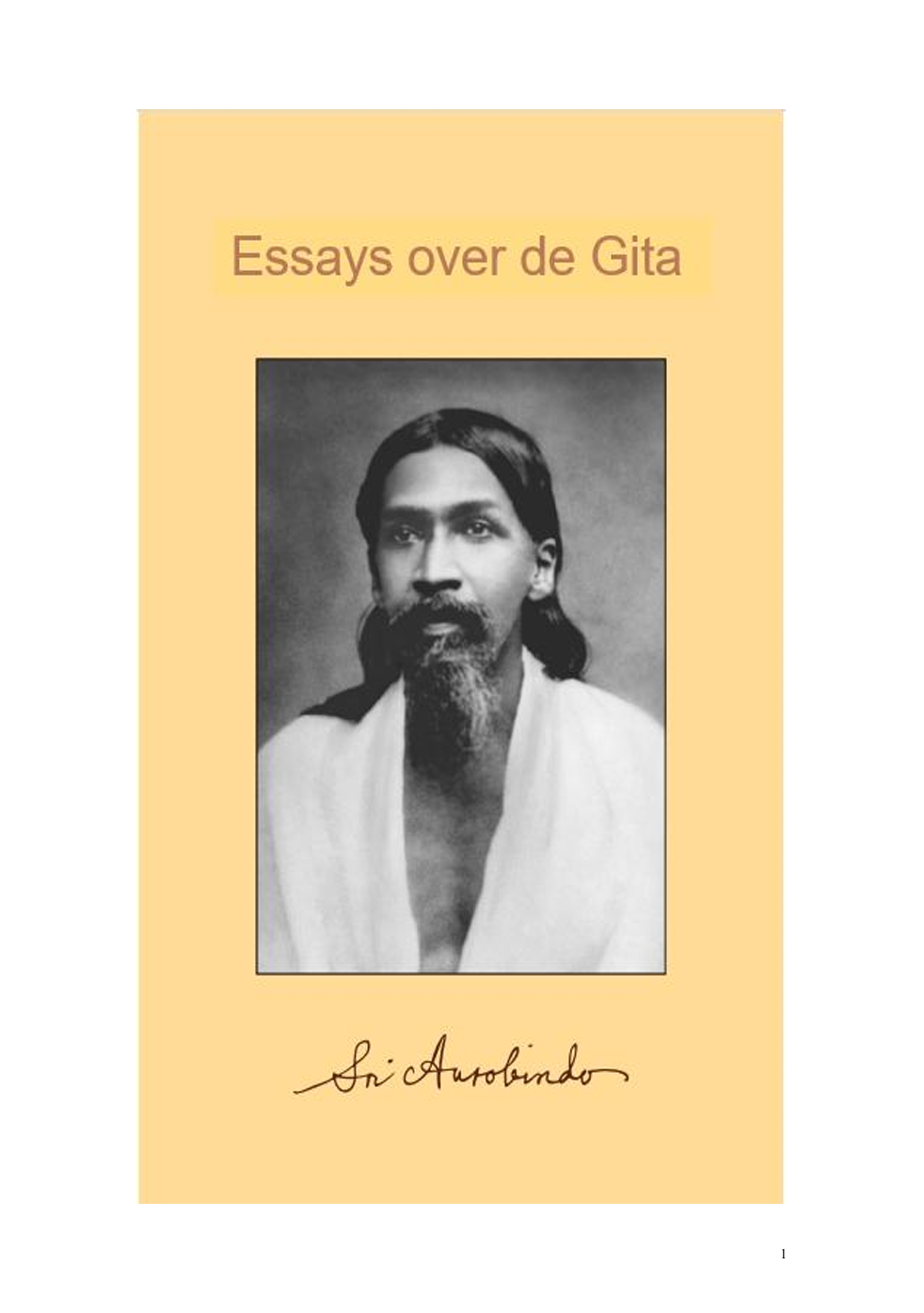 Essays over de Gita, Sri Aurobindo
