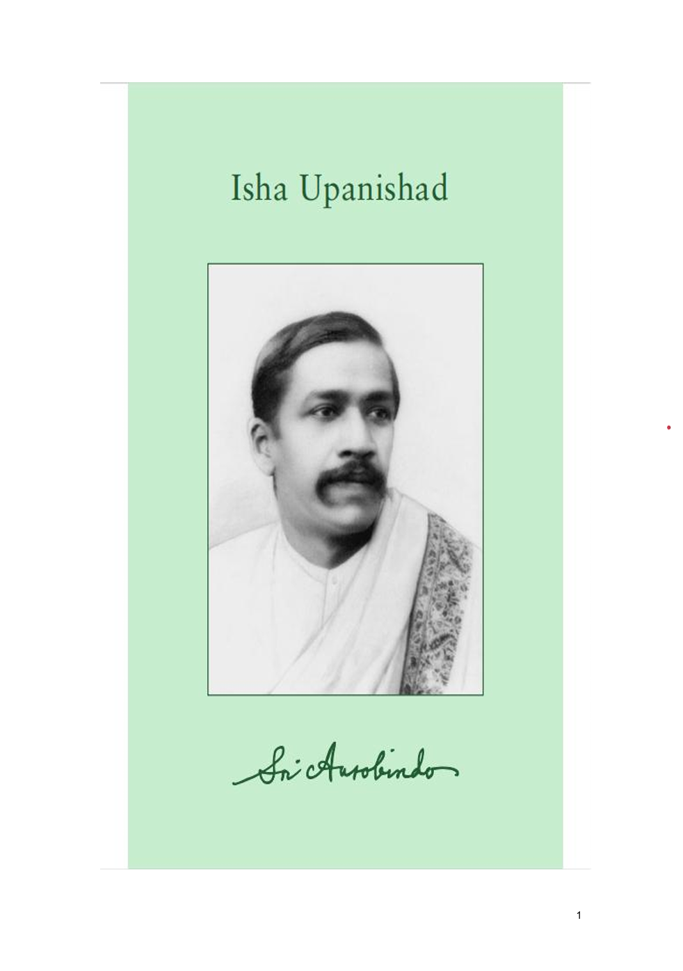 Isha Upanishad, Sri Aurobindo